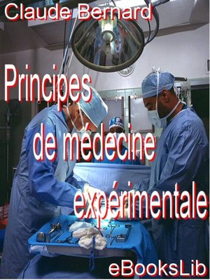 cover image of Principes de médecine expérimentale